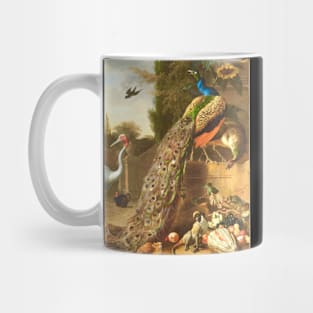 Peacocks by Melchior d'Hondecoeter (digitally enhanced) Mug